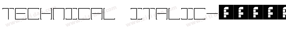 Technical Italic字体转换